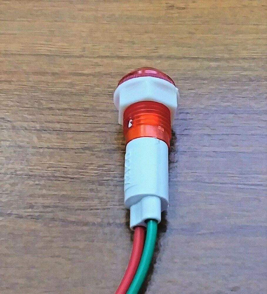 4 BBT 12 volt AC/DC Waterproof Red LED Low-Profile Indicator Lights