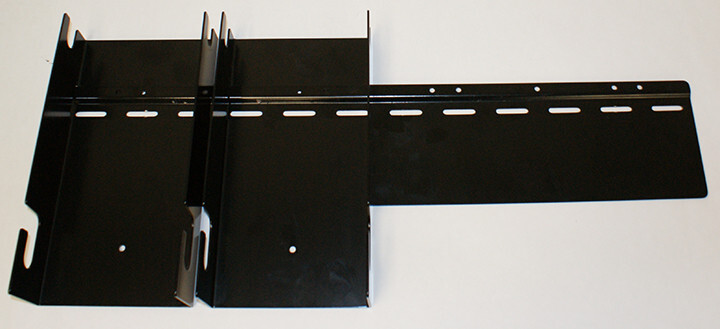 24" WALL HANGING BRACKET SYSTEM FOR 6" TF GRAVITY BINS, BLACK, WALL MOUNT