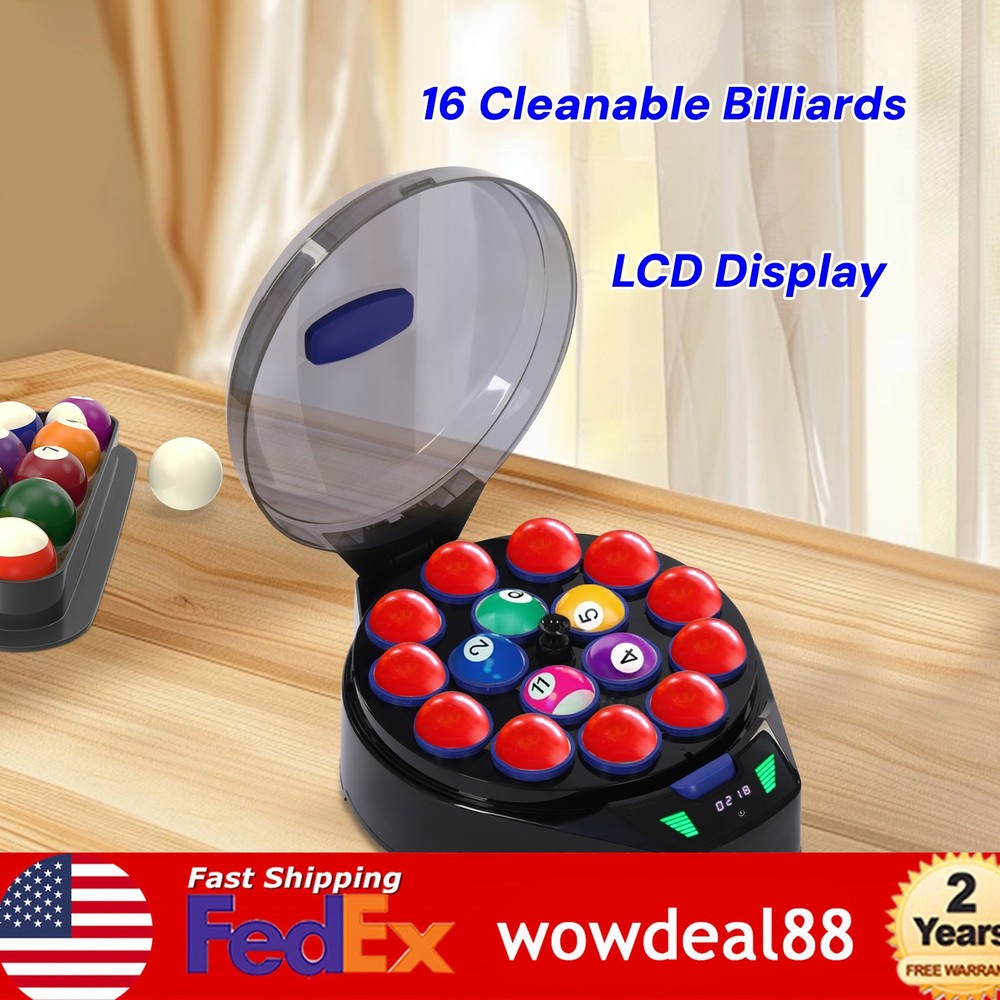 Automatic Pool Ball Cleaner 16 Ball Digital Display Billiard Cleaning Machine