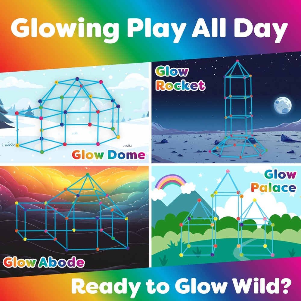 Power Your Fun Rainbow Forts Construction Set
