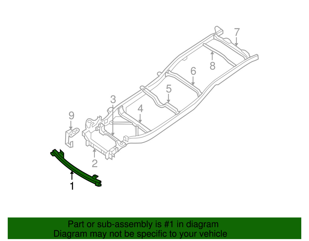 Genuine Nissan Frame Cross-Member 51010-EA830