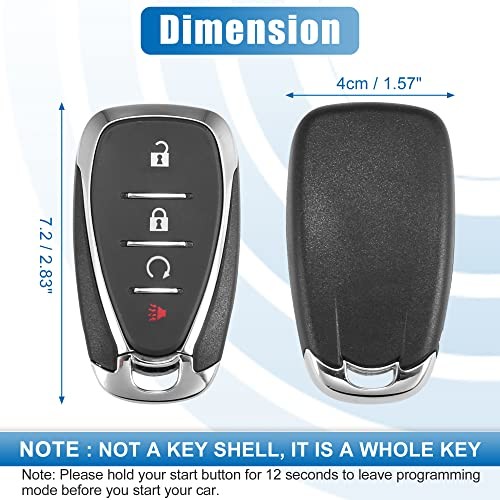 4 Button Car Keyless Entry Remote Control Replacement Key Fob Proximity Smart