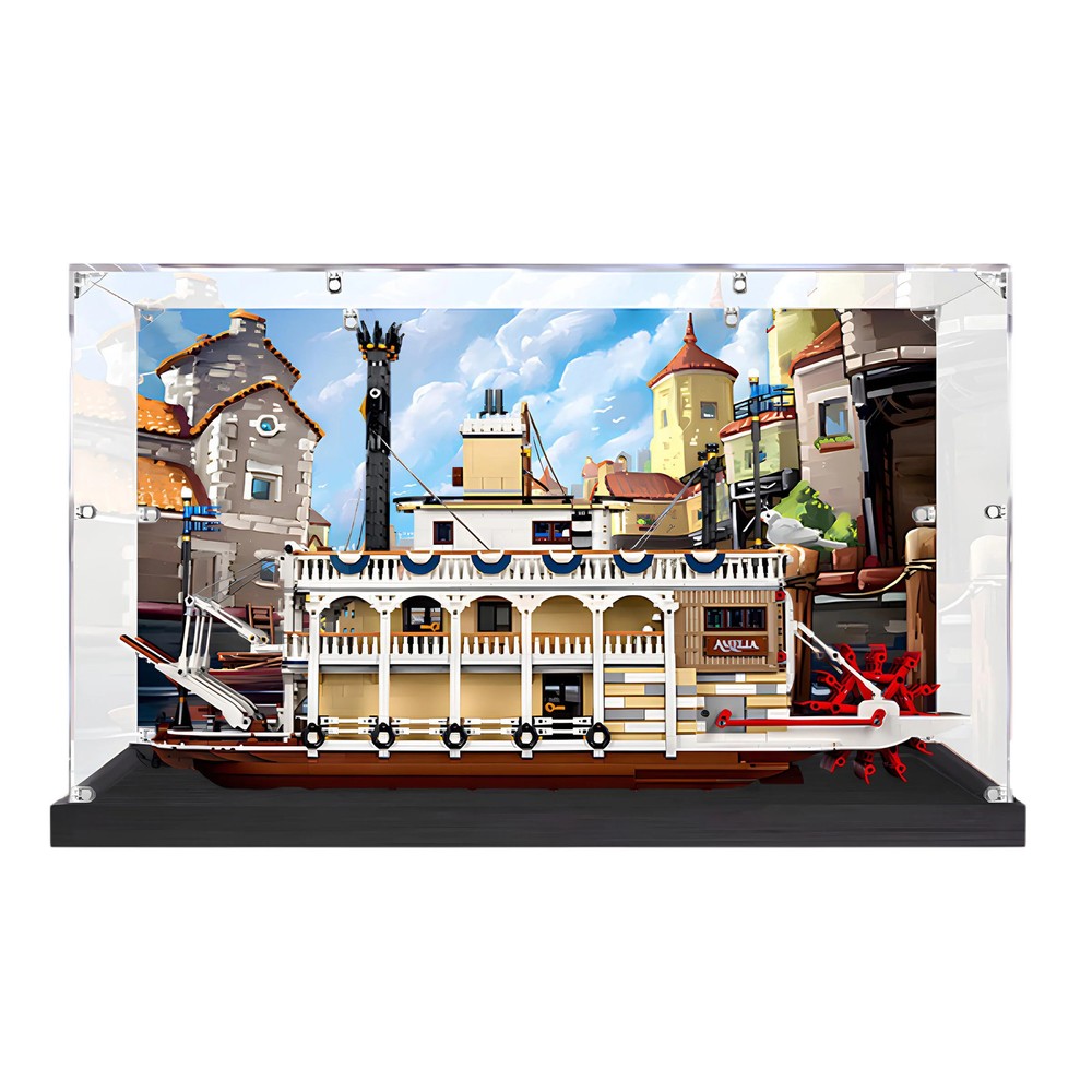 Acrylic Display Case for LEGO® River Steamboat 21356