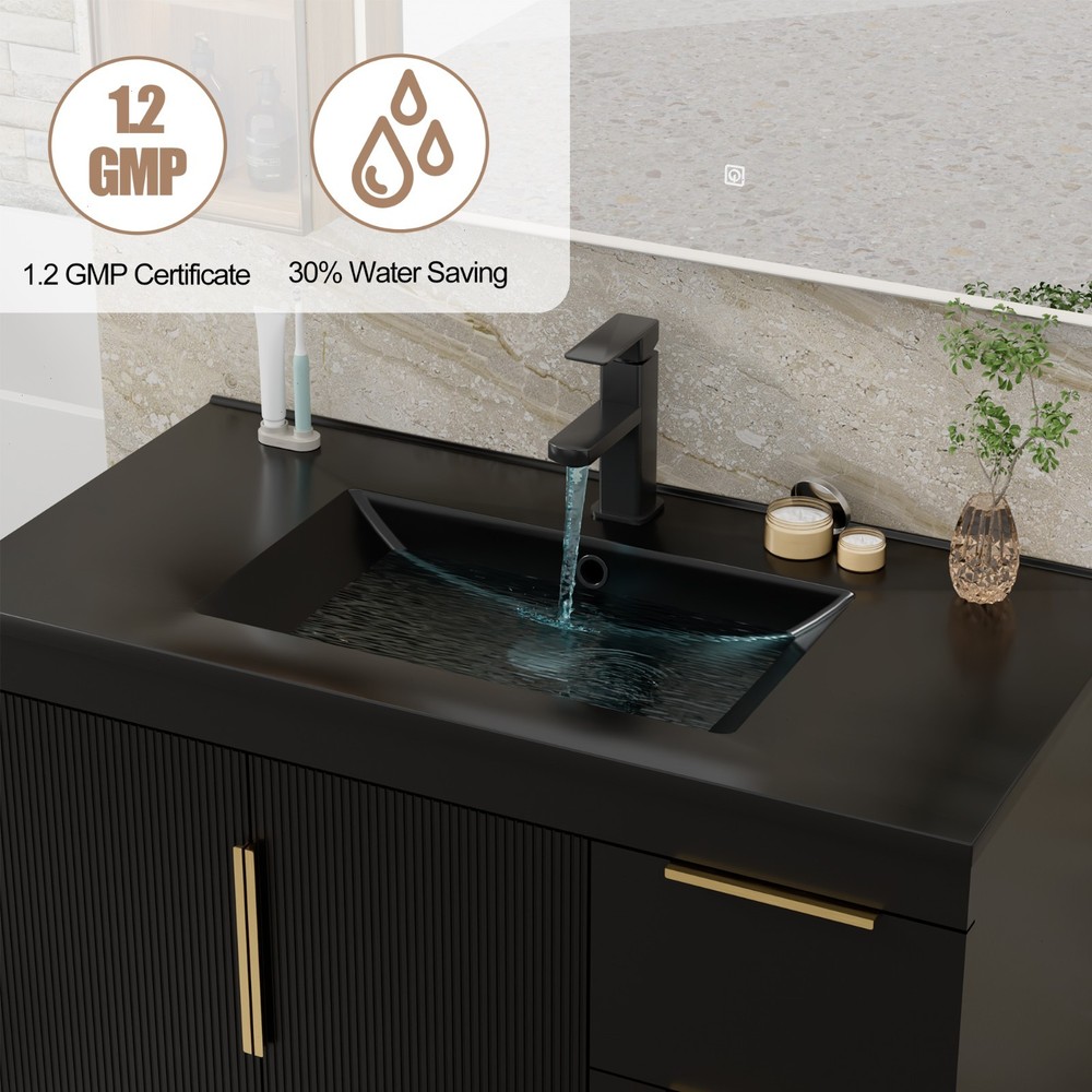 36" Single Sink Vanity Top Undermount Bathroom Sink