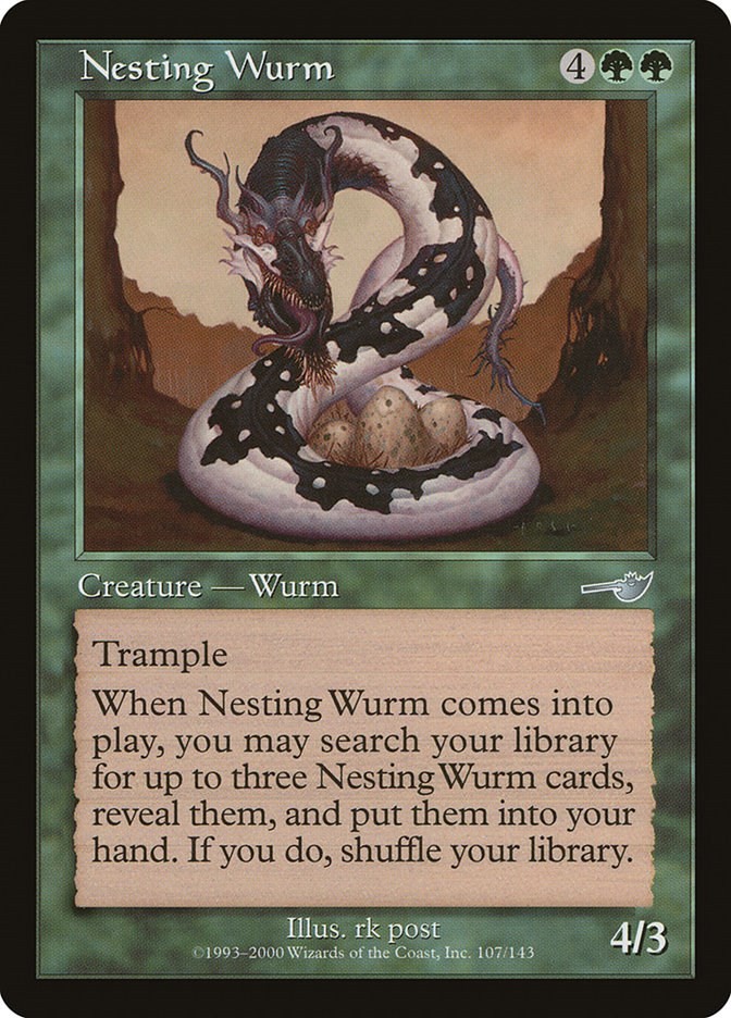 Nesting Wurm Nemesis 107 MTG MP