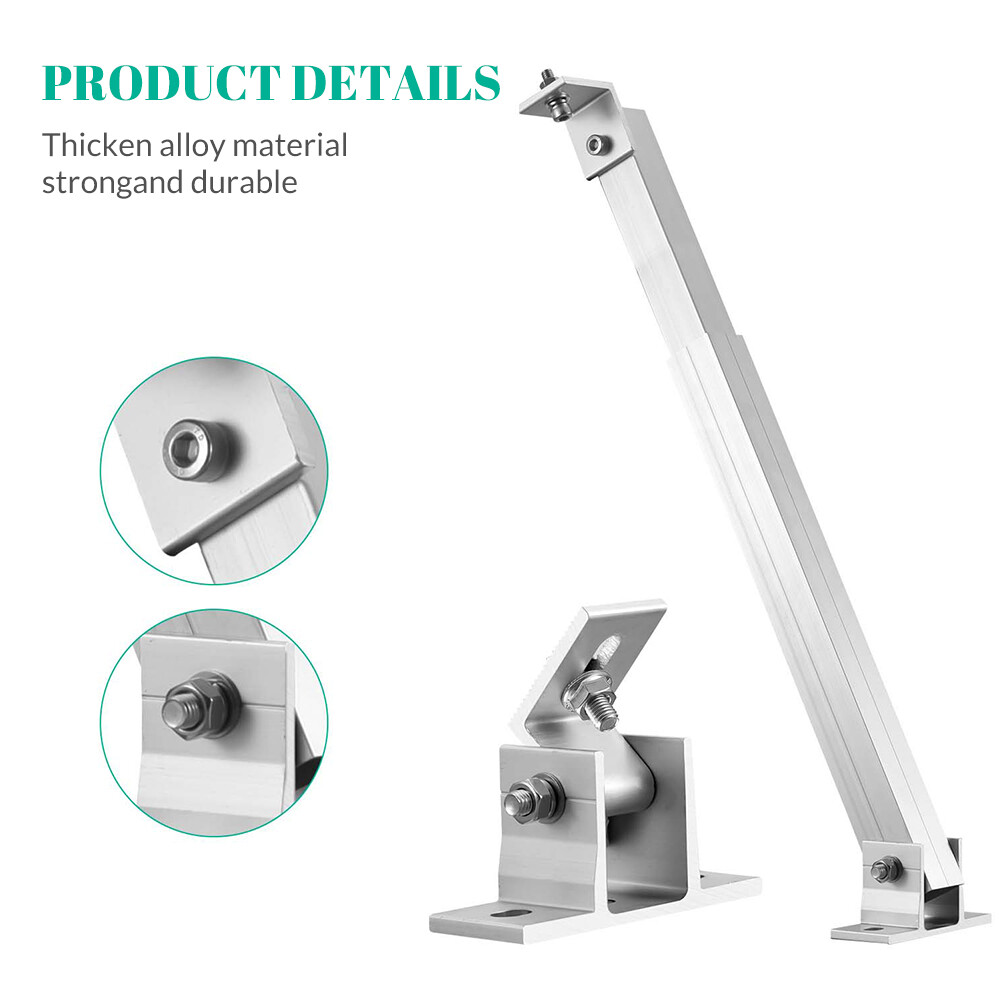 Solar Panel RV Tilt Mount Brackets Adjustable Frame Rooftop Flat Surface Home US