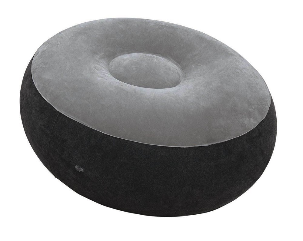 Intex Inflatable Corner Living Room Neutral Sectional Sofa & Lounge Chair Set