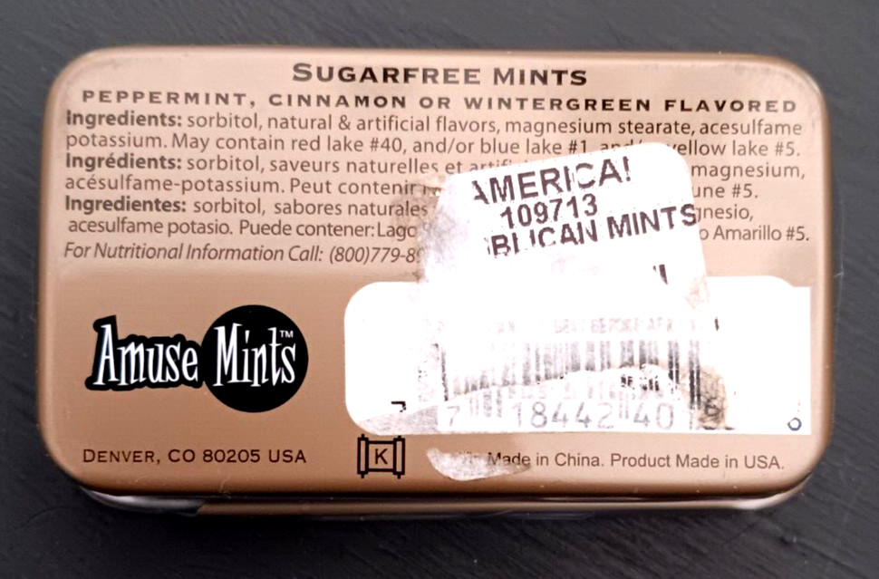 Republican Sugar Free Mints AmuseMints RARE Sealed