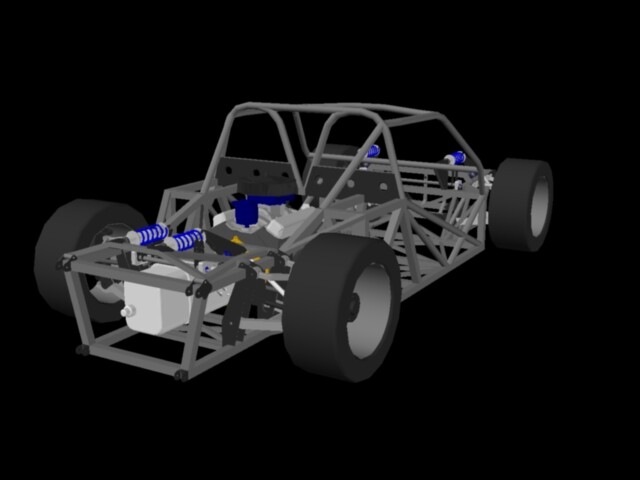 Corvair Mid-Engine with C5 Corvette Suspension Chassis Plans Blueprints