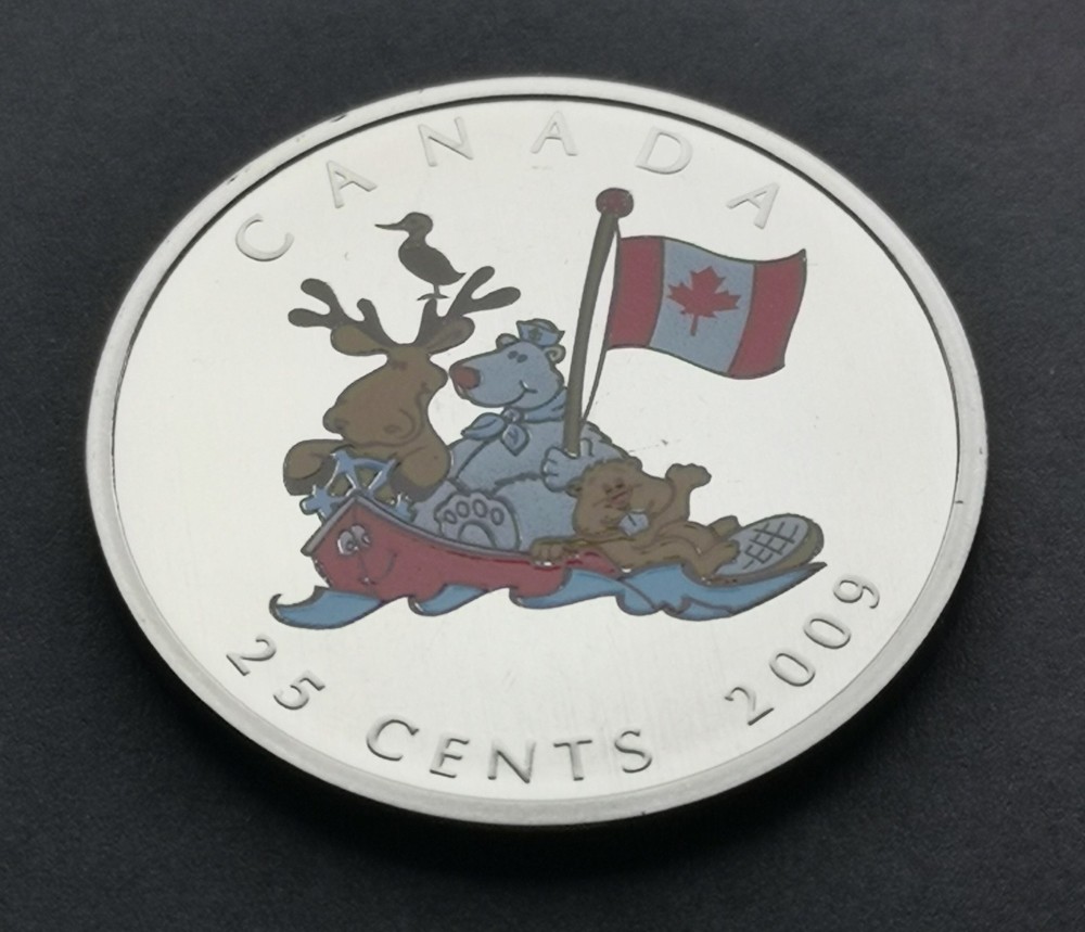 ***  CANADA  25  CENTS  COLOURED  2009  ***  CANADA  DAY  ***