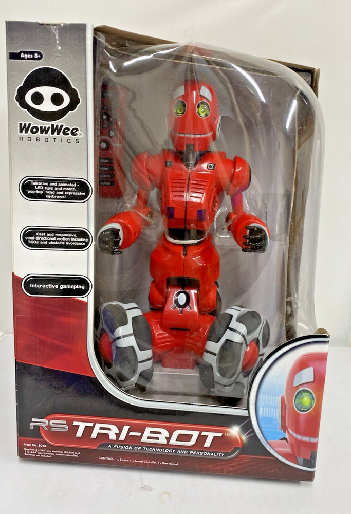 RS Tri-Bot NIB Interactive Remote Control Robot WowWee Robotics 8042 Collection