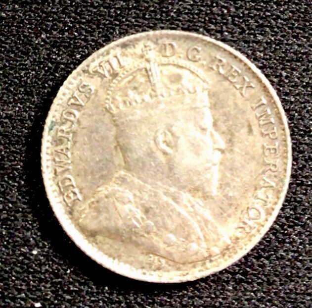 1906 Canada Silver 5 Cent Coin. ENN Coins