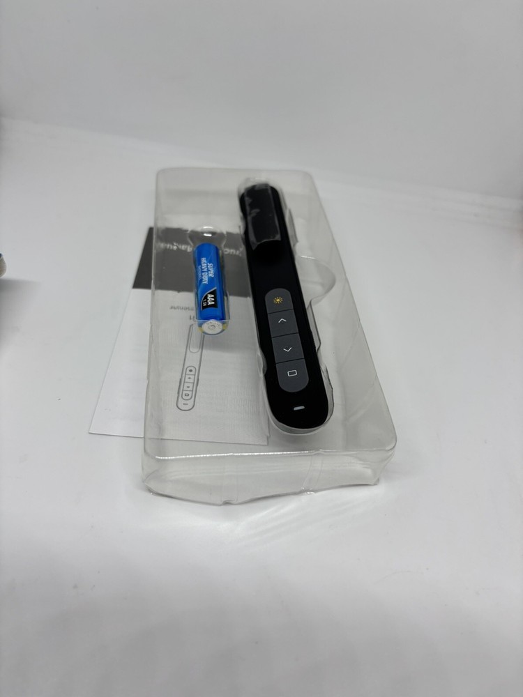 DinoFire Wireless Presenter Pointer Slide Advancer Black