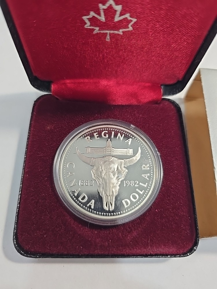 1882-1982 Canada Proof Dollar .500 Silver Regina