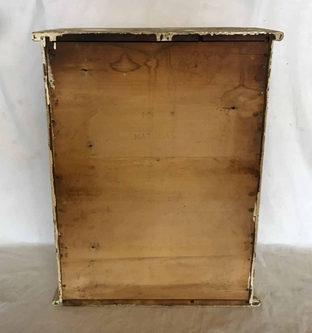 VTG Shabby White 17x21 Wood Wall Mounted Medicine Cabinet Chic Old 479-26B