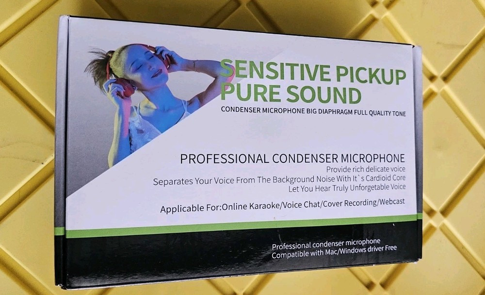 Sensitive Pickup Professional Condenser Microphone For Mac Or Windows