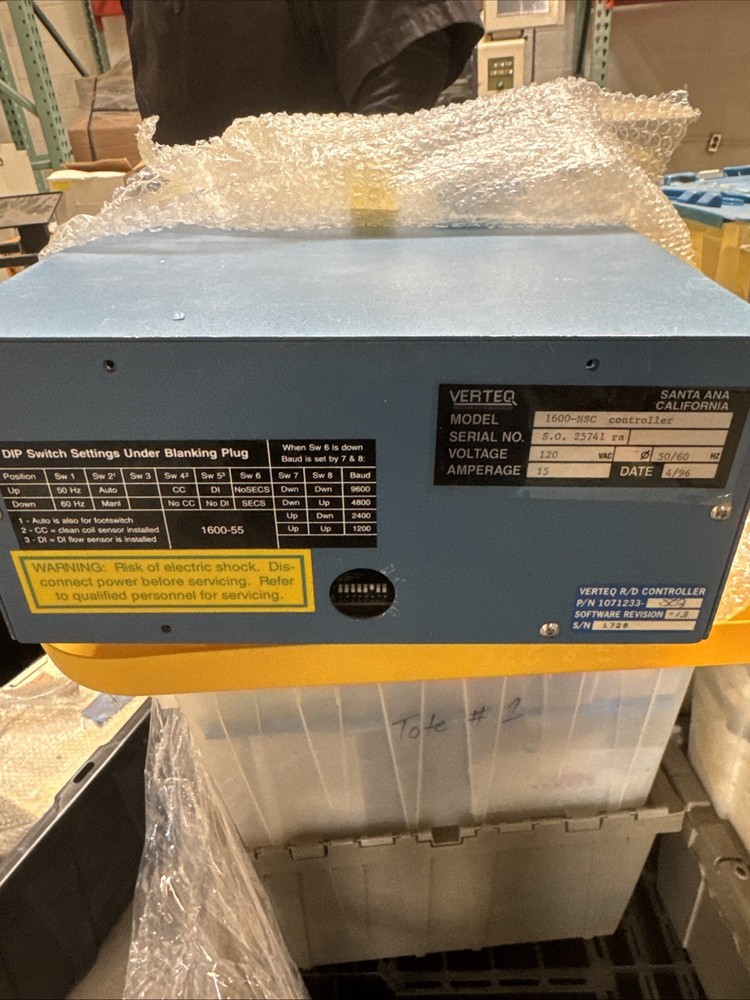 Verteq 1600 NSC Controller spin rinse dryer controller