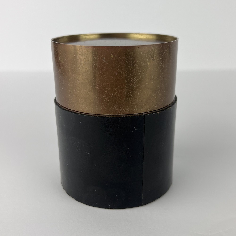 Vtg Cigarette Box Germany Brass Leather