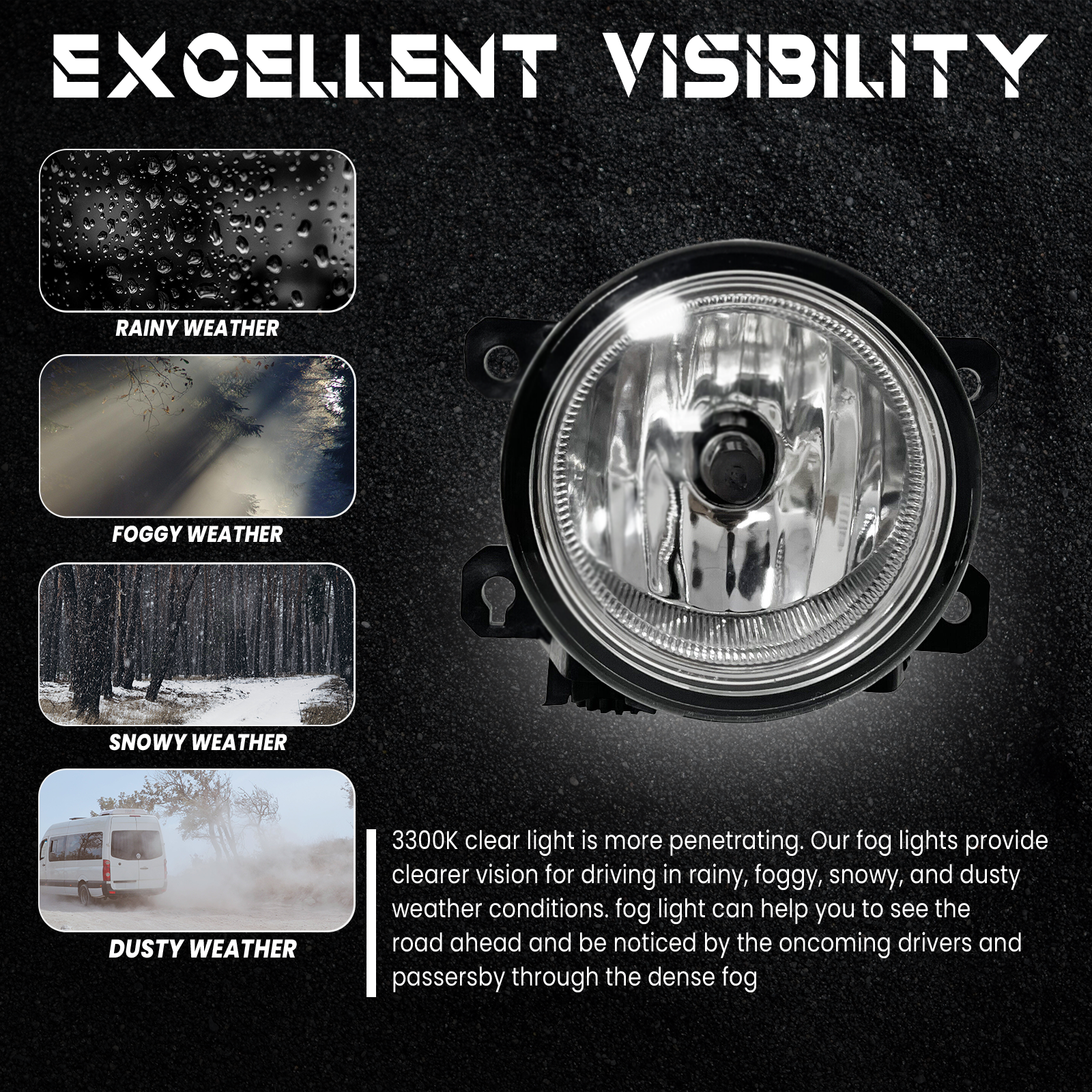 For 2016 2017 2018 Honda Pilot Front Bumper Fog Lights Driving Lamps w/Bulb Pair