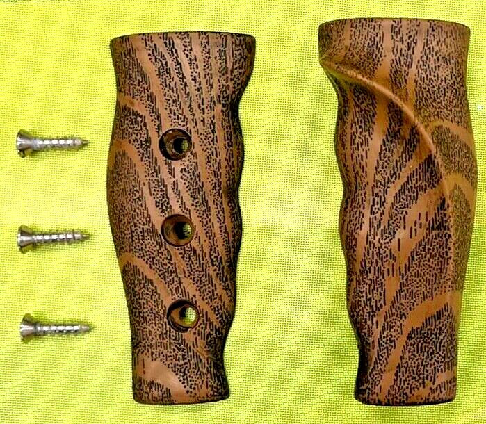 Hand Dyed Wood Grain Pistol Grips & Screws HURST OEM NEW Mopar Shifter Handles