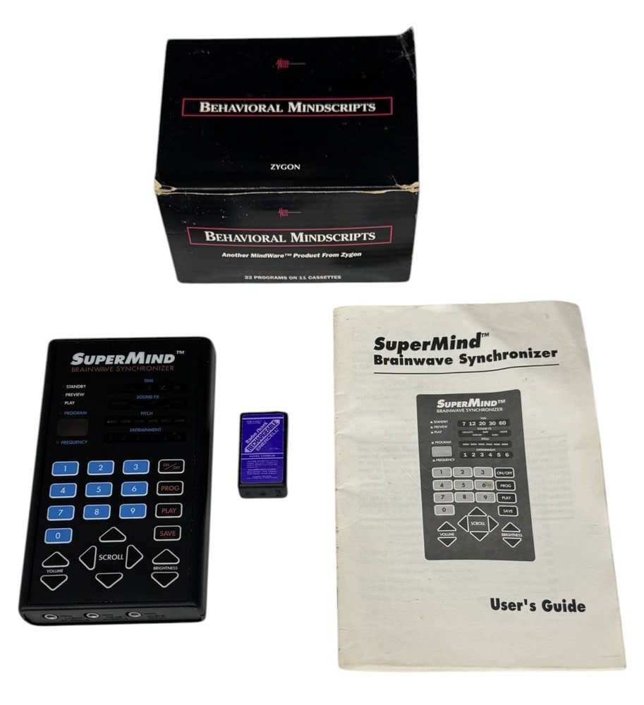 SuperMind Brainwave Synchronizer Meditation Zygon Control - Cassettes "Untested"