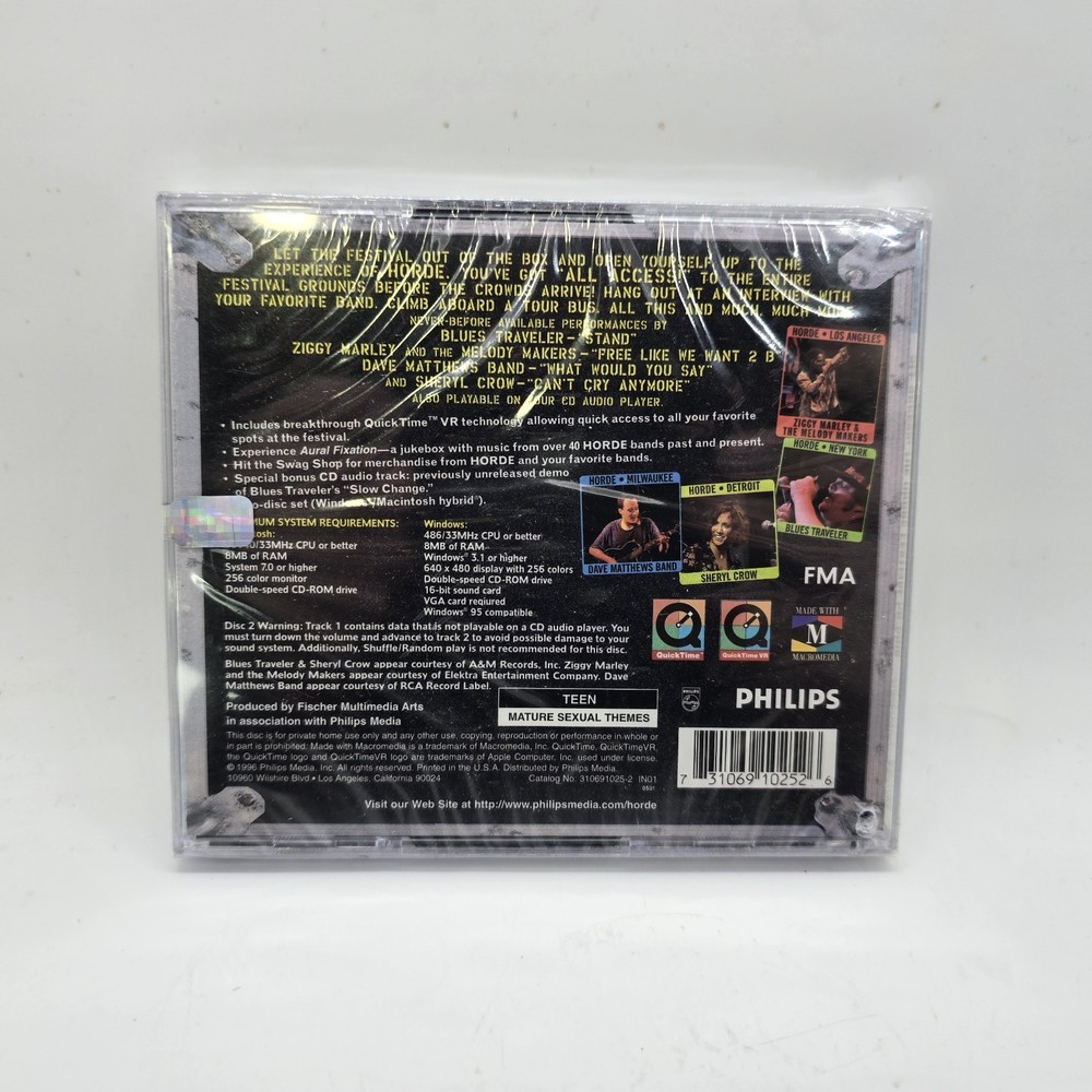 All Access H.O.R.D.E. Festival 1996 CD-ROM 2 Disc PC/Mac Philips Interactive
