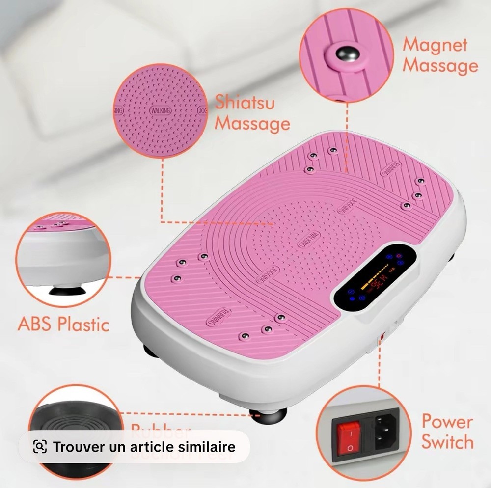 Vusign Home Vibration Plate Exercise Machine Lymphatic Drainage.