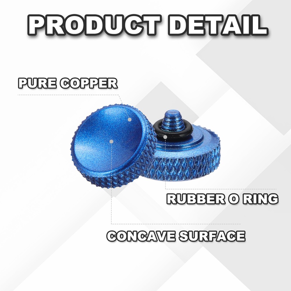 Camera Shutter Button, 2Pcs 12mm Concave Surface Shutter Release Button Blue