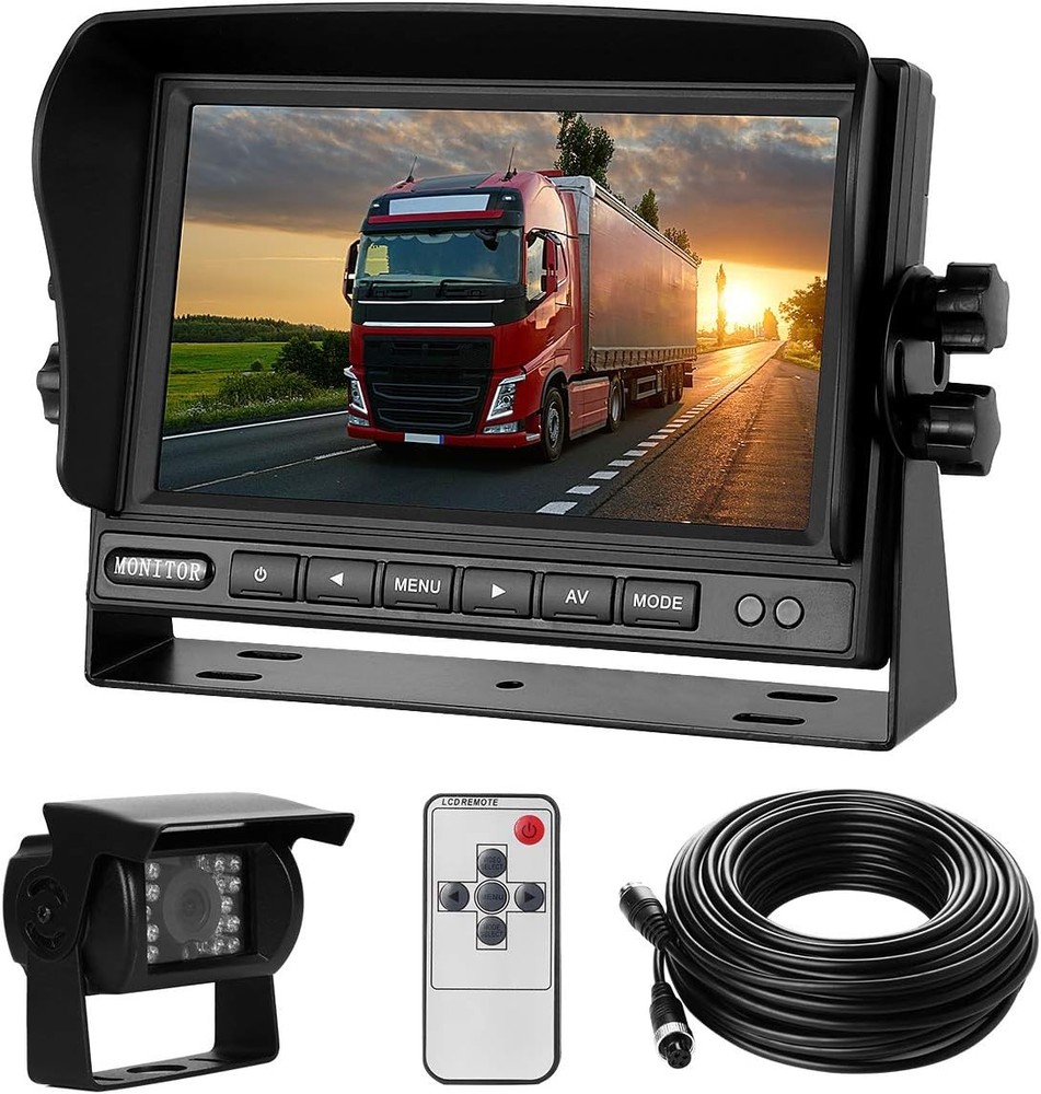 Backup Camera System 7 Inch LCD with 170 Degree Wide Angle