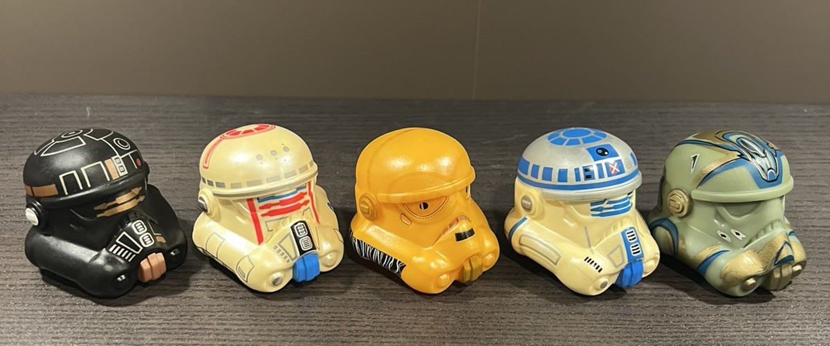 Disney STAR WARS LEGION Vinylmation - Vinyl Helmet Series 3 Set Of FIVE RARE!!