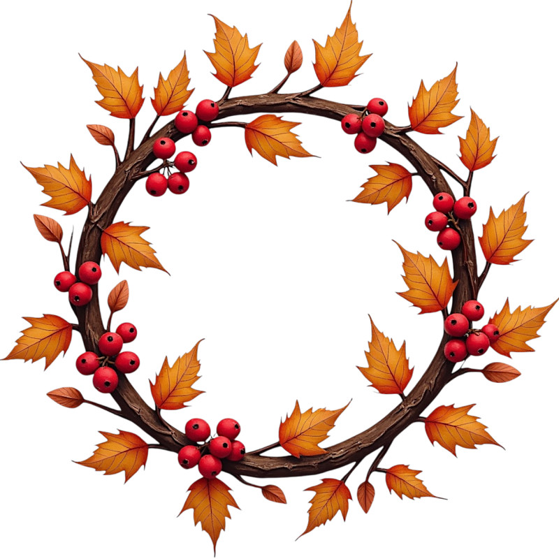 30 Custom Fall Berry Wreath Personalized Address Labels