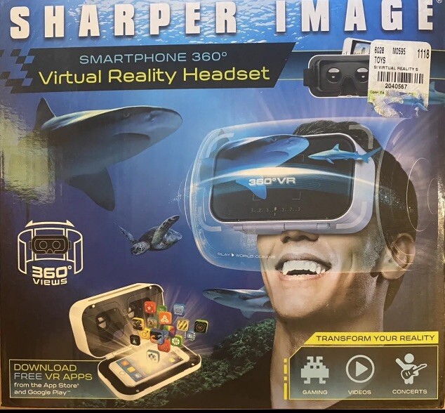 Sharper Image Virtual Reality Headset Smartphone 360 IOS or Android NEW IN BOX