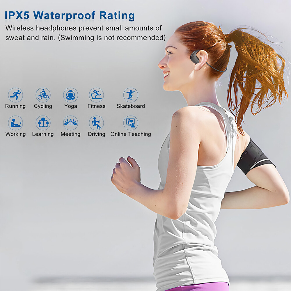 MPOW Bluetooth Headset with Removable Microphone Noise Cancelling For Phones PC