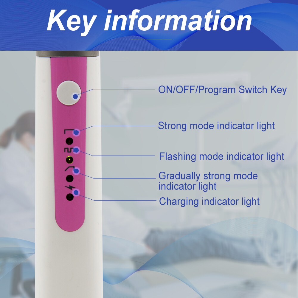 1PC Woodpecker style universal 1 second dental curing light lamp replace head