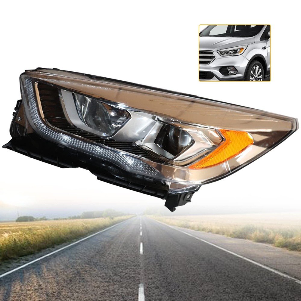 Escape 2017-2019 Front Halogen Headlight Assembly with LED DRL Left Driver Side