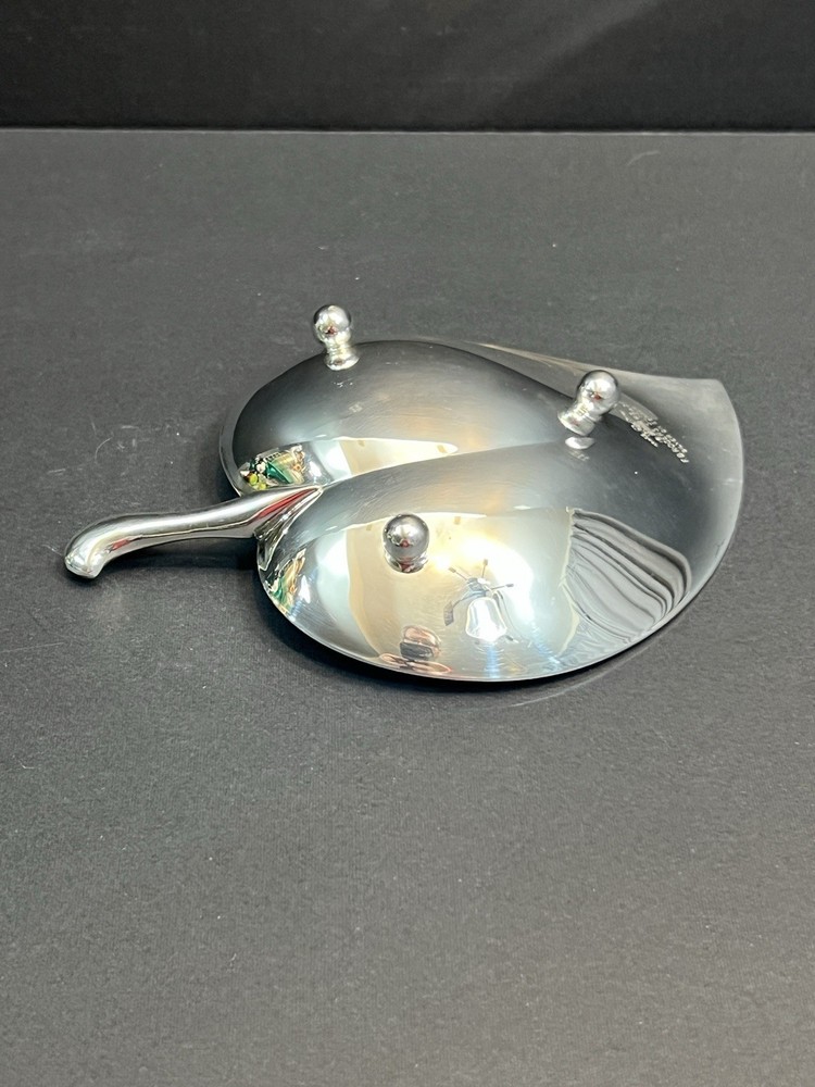 Vintage FB Rogers Silver Leaf Candy Dish Footed Silverplate 1883