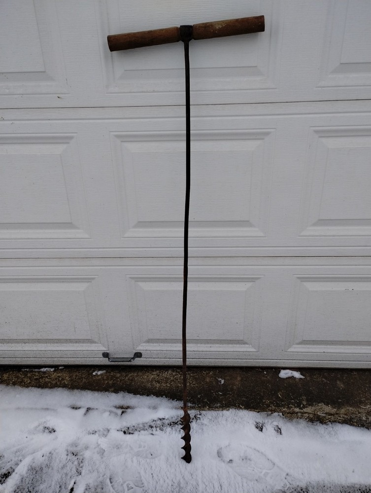 VINTAGE COAL MINING TNT / DYNAMITE DRILL BIT HAND POWERED, 52" LONG