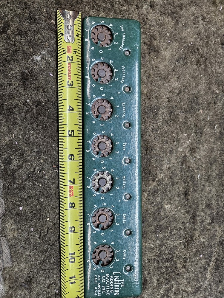 1946 THE LIGHTNING ADDING MACHINE CO 7 DIGIT CALCULATOR