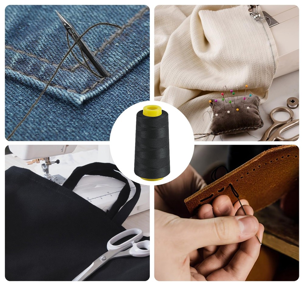 1500 Yards Denim Thread for Jeans, 20s/2 Polyester Thread Sewing Machine Threads