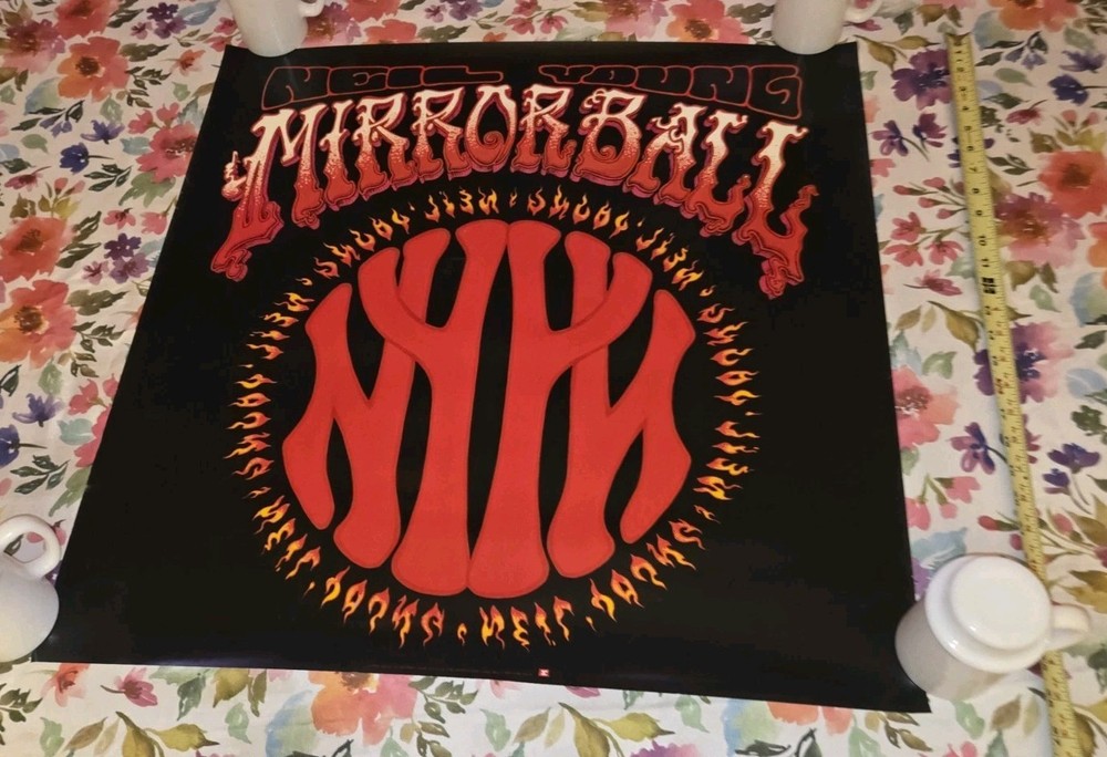 NEIL YOUNG Mirror Ball rare original Cd/record Store promo Poster 27 X 27" 1995