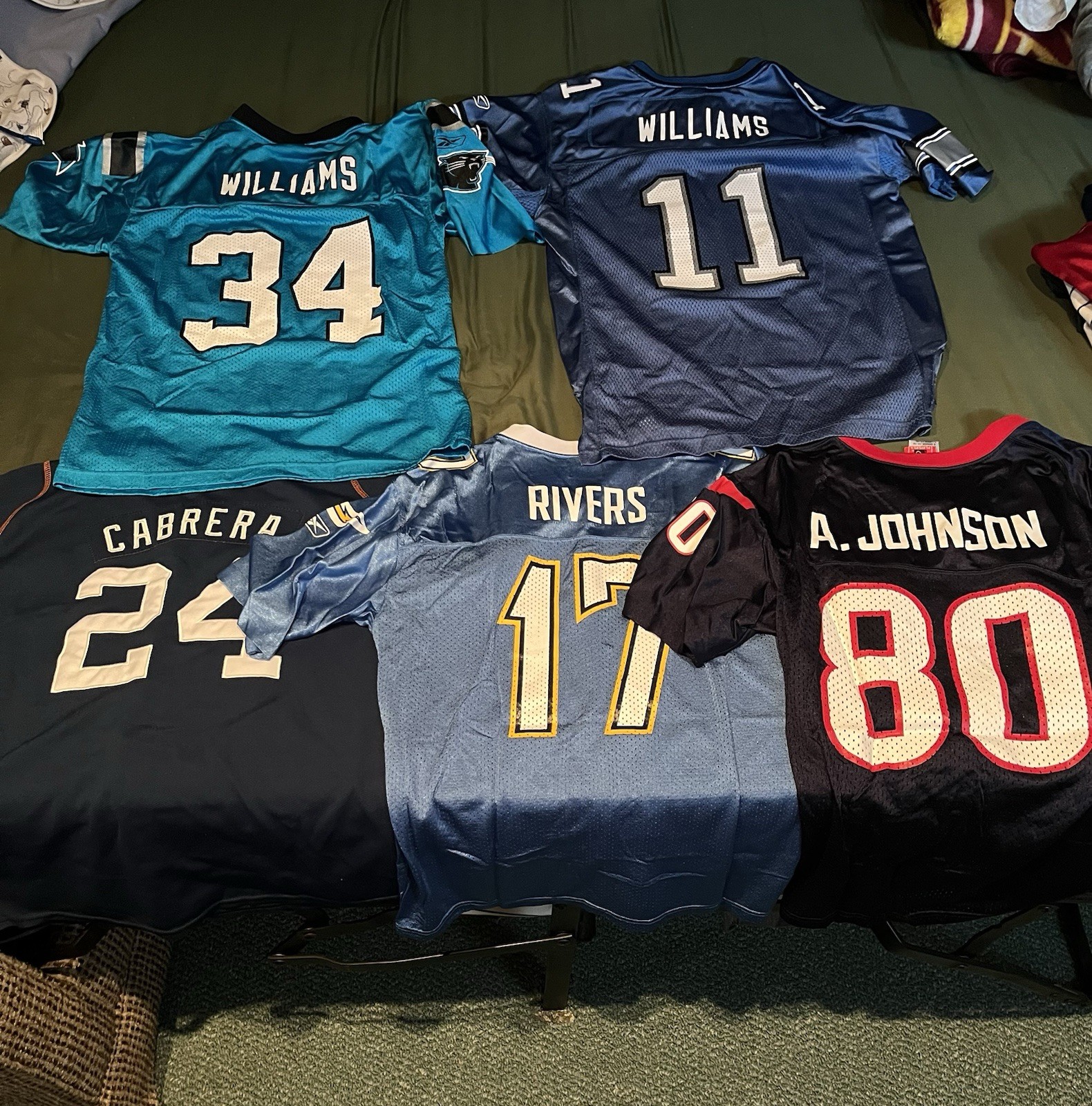 Vintage Lot of 9 NFL NCAA MLB Jerseys — All Youth Sized M/L