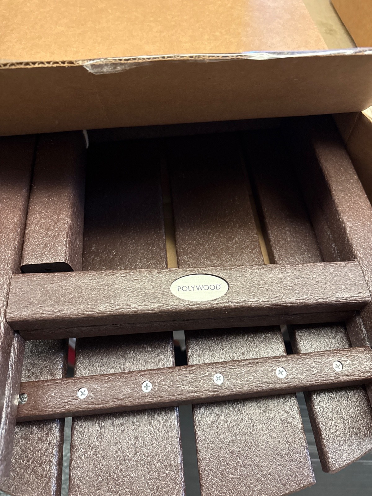 POLYWOOD SBT18MA South Beach 18" Outdoor Side Table, Mahogany