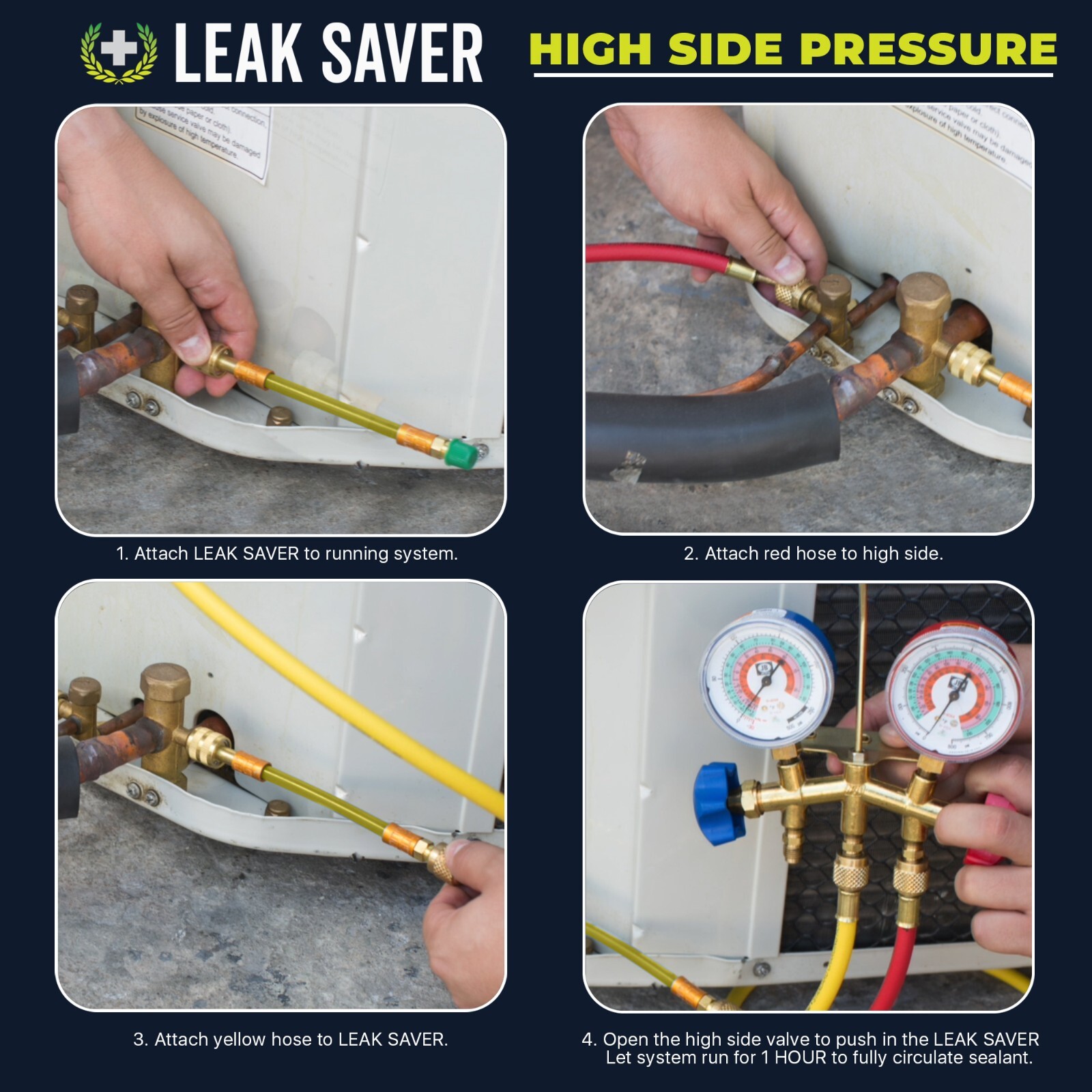 Leak Saver Direct Inject Refrigerant Leak Sealer 3 Pack HVAC & Automotive