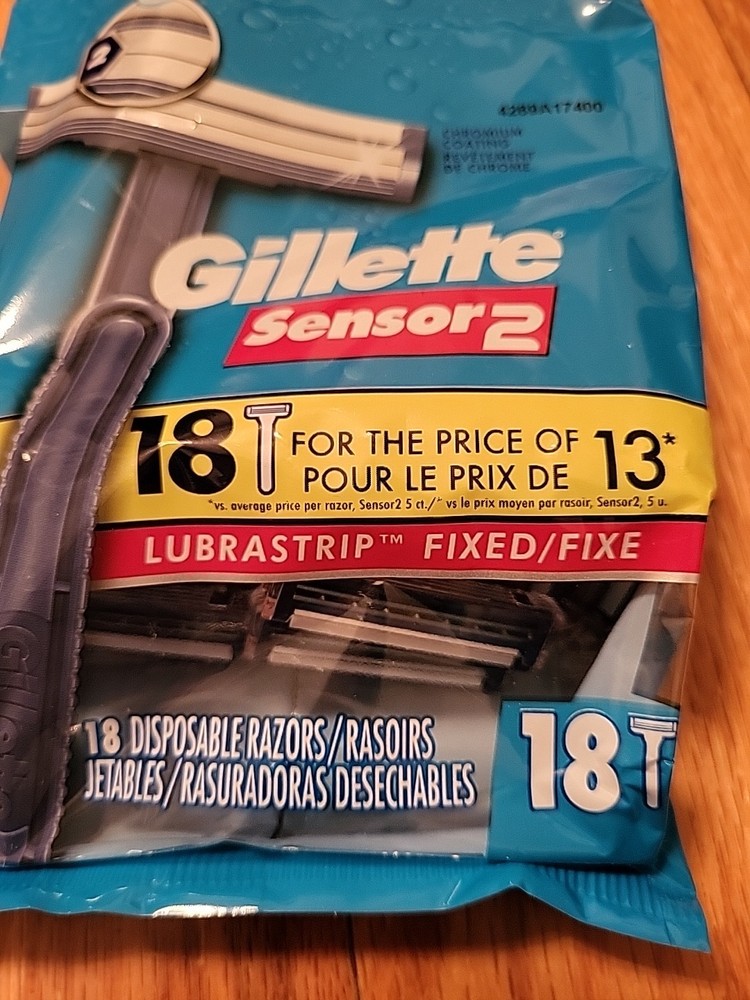 Gillette Sensor2 Base Fixed Head Men Disposable Razors 18ct