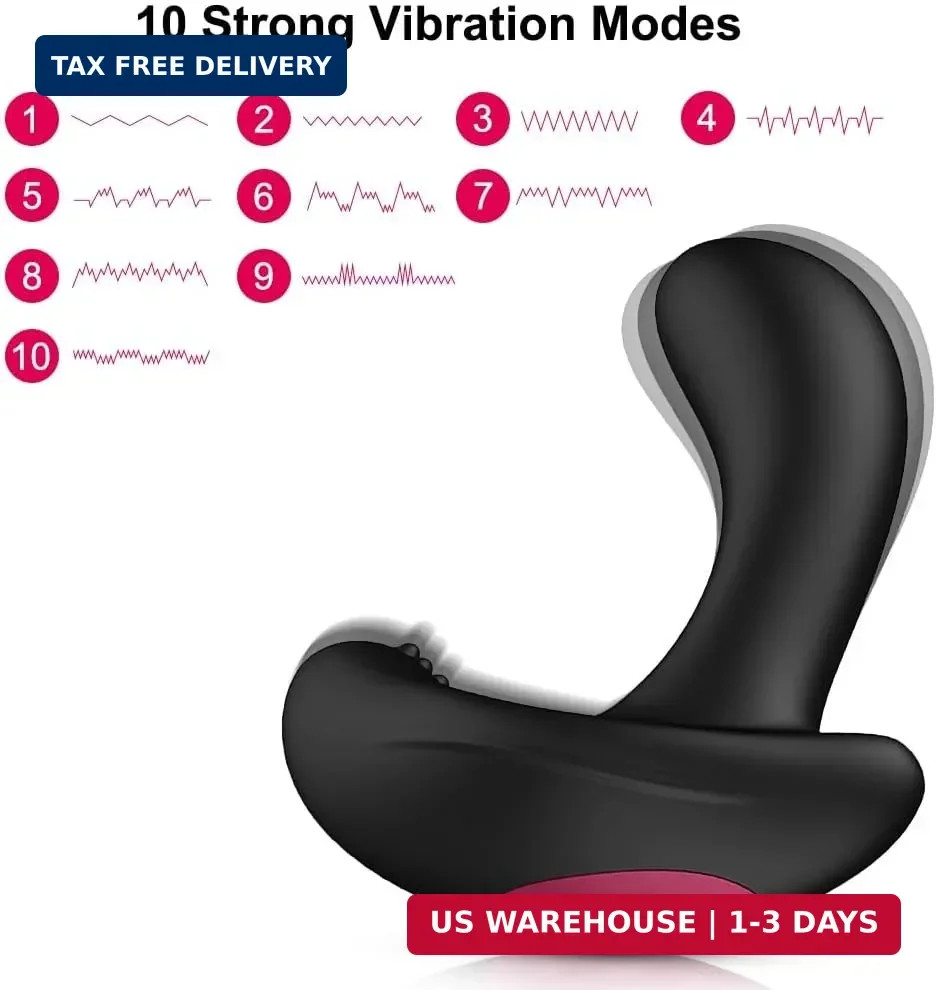 Prostate Massager Inflatable Butt Plug - Remote Control Anal Vibrator with Autom