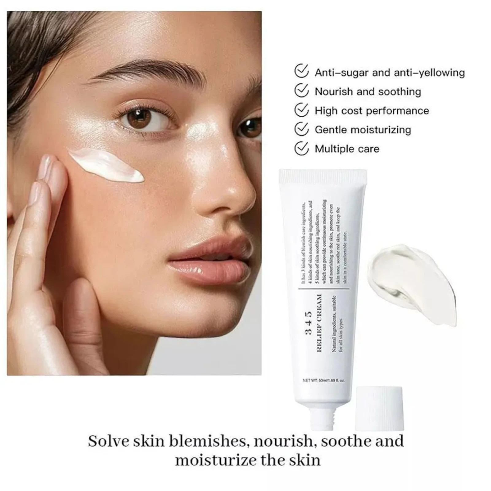 Dr. Althea 345 Relief Cream 1.69 Fl Oz Soothing Moisturising Face Cream for Skin