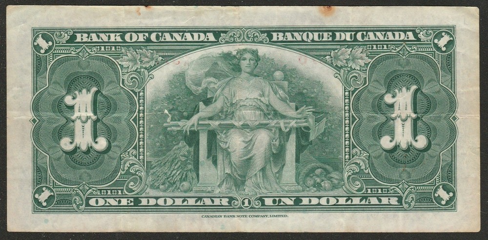 1937 CANADA 1 DOLLAR NOTE