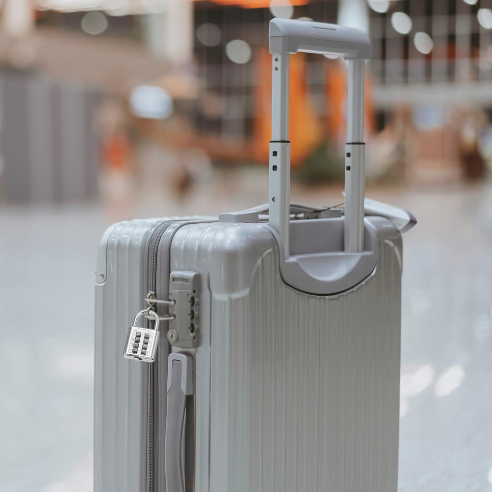 Combination Padlock, 8-Digit Push Button Padlock 4-Position Locking Mechanism...