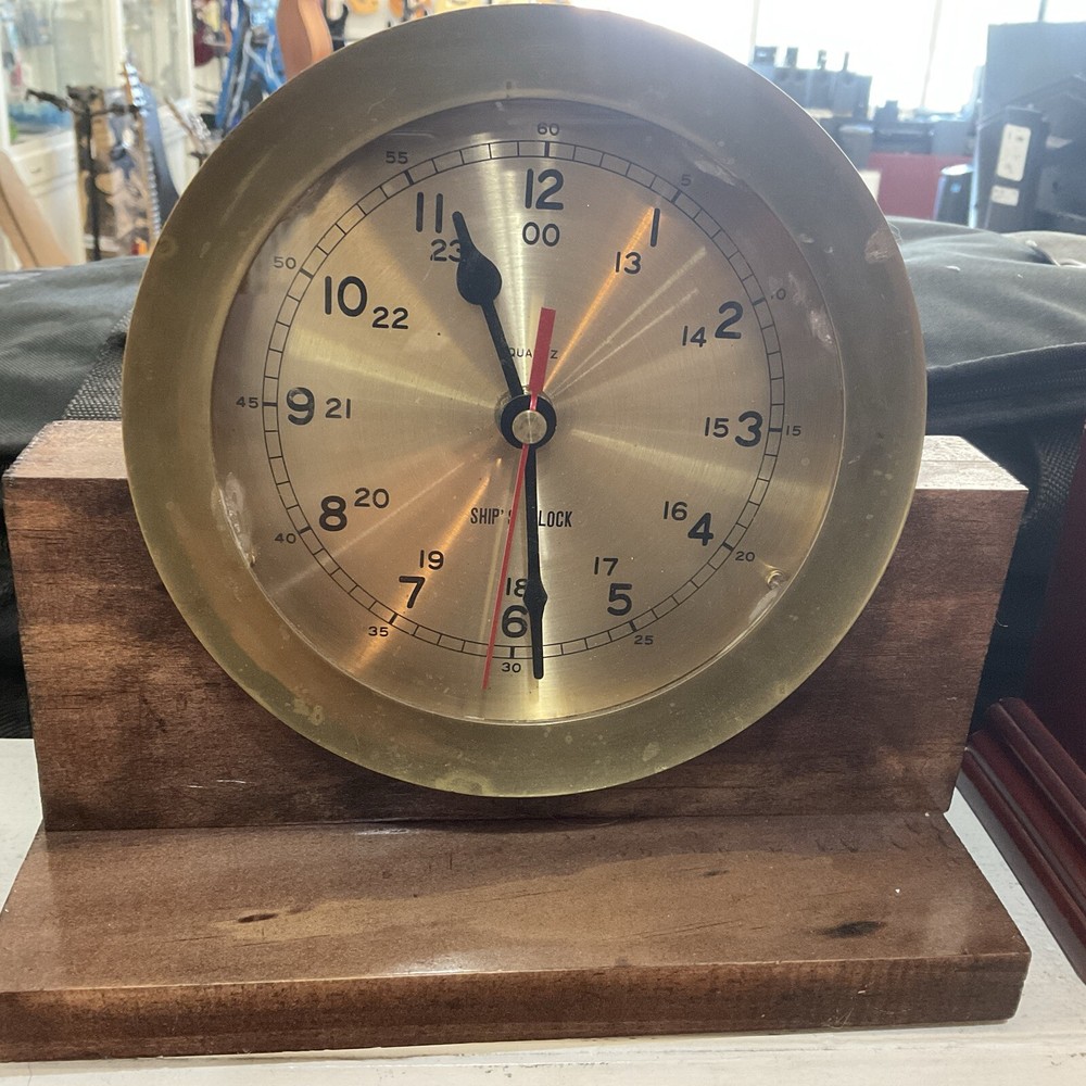 Ships Clock With Stand