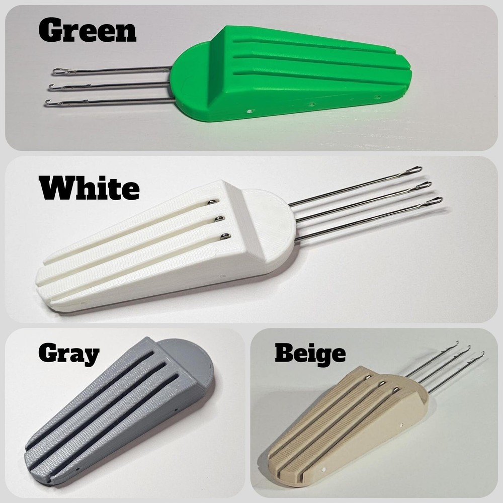 3D Printed Handle Cordsmith I-Cord Tool w/ Replaceable Needles - 3 Hook & 4 Hook